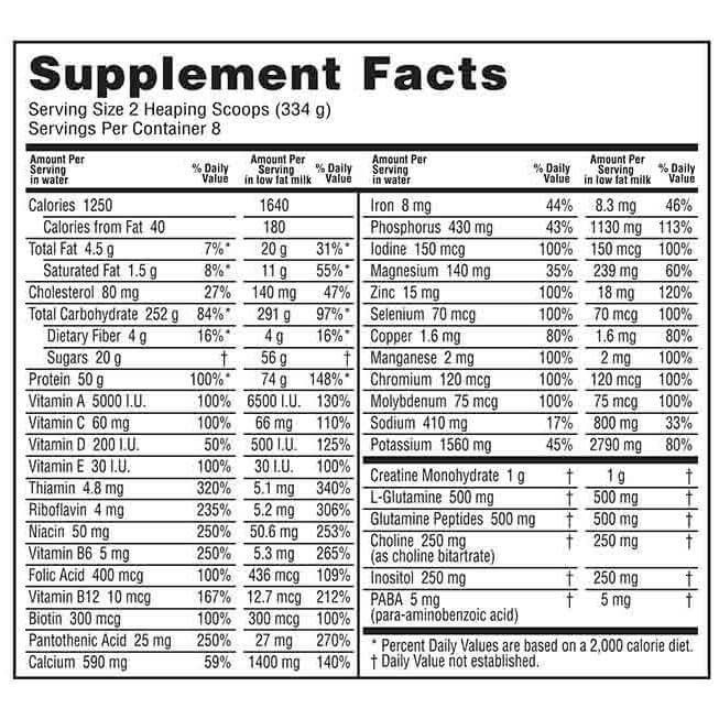 OPTIMUM NUTRITION SERIOUS MASS 6 LBS